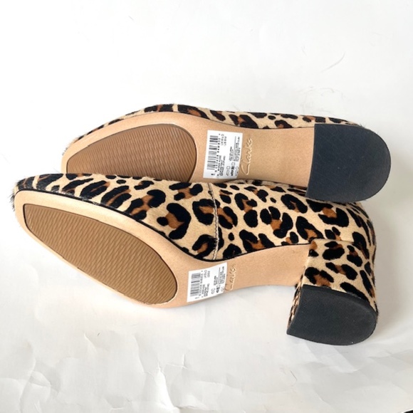 Clarks Leopard Print Fernie Heels Size 8 NWT - Picture 9 of 9